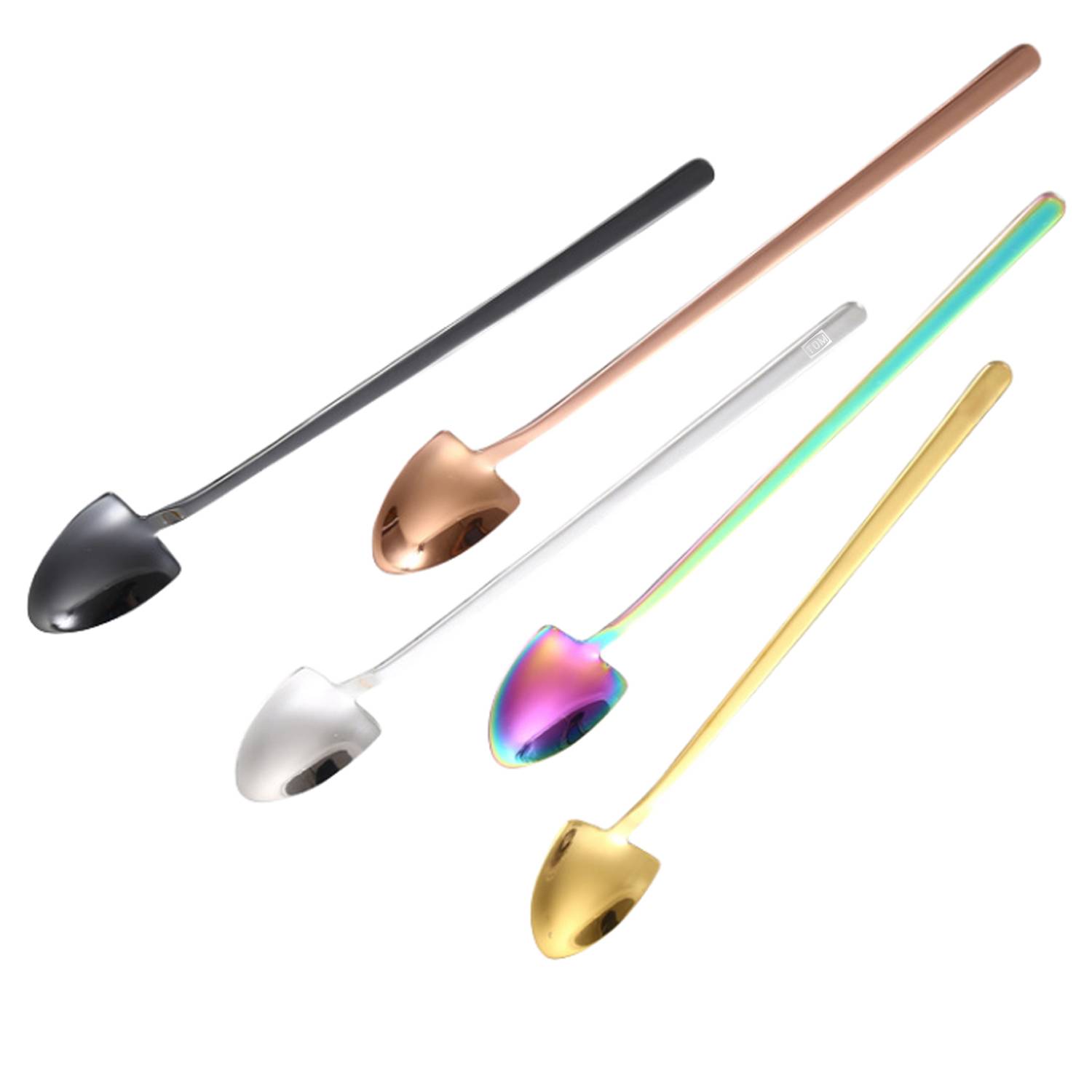 Shovel tip long handle ice cream 304 stainless steel spoon 7