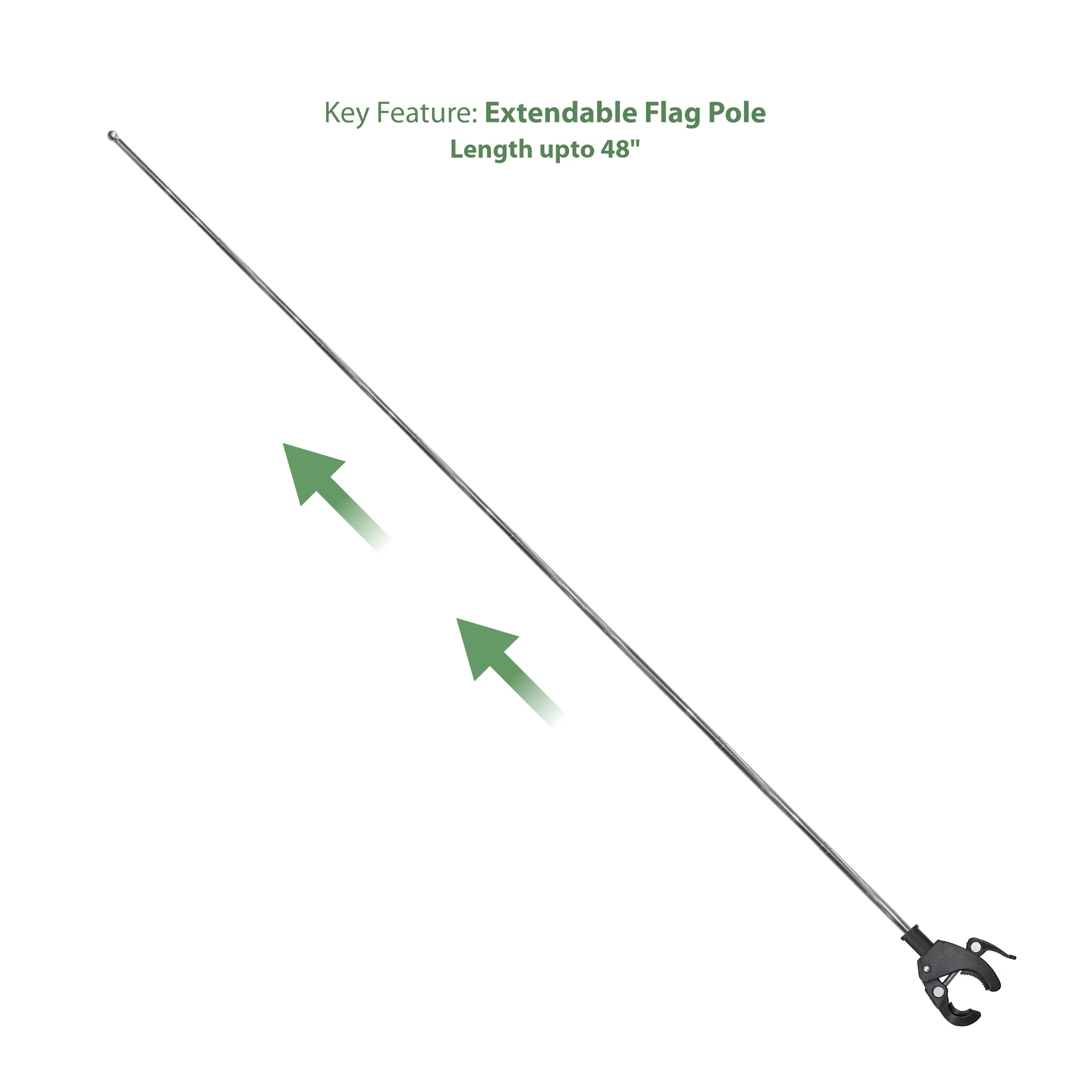 48"  Telescopic Flag Pole Kit with Flag 5