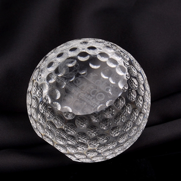 Personalised Crystal Golf Ball Paperweight 4