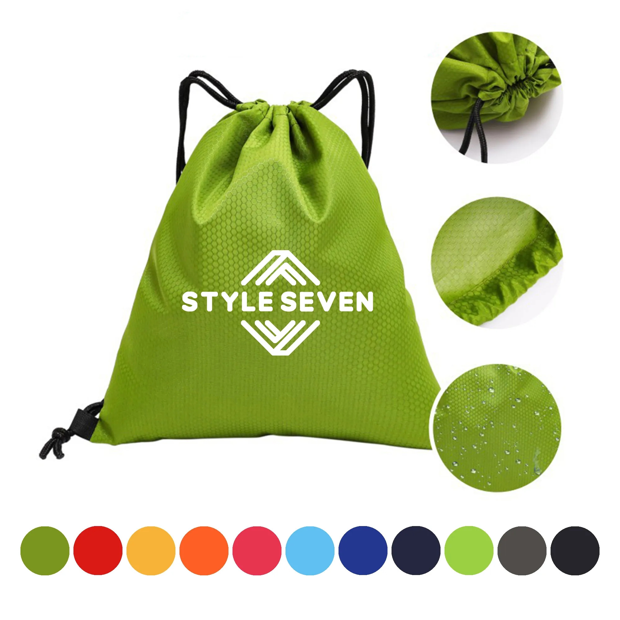 Colorful portable canvas waterproof drawstring backpack 1