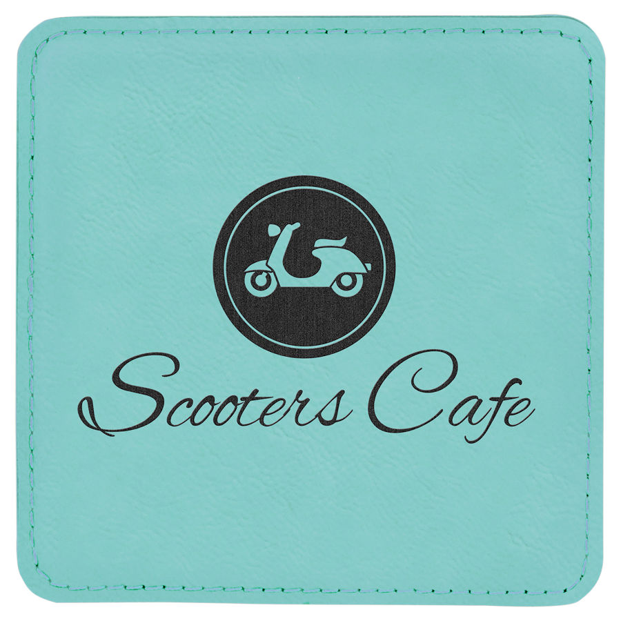 Leather Square Coaster, 4 x 4 x 5/32" 9