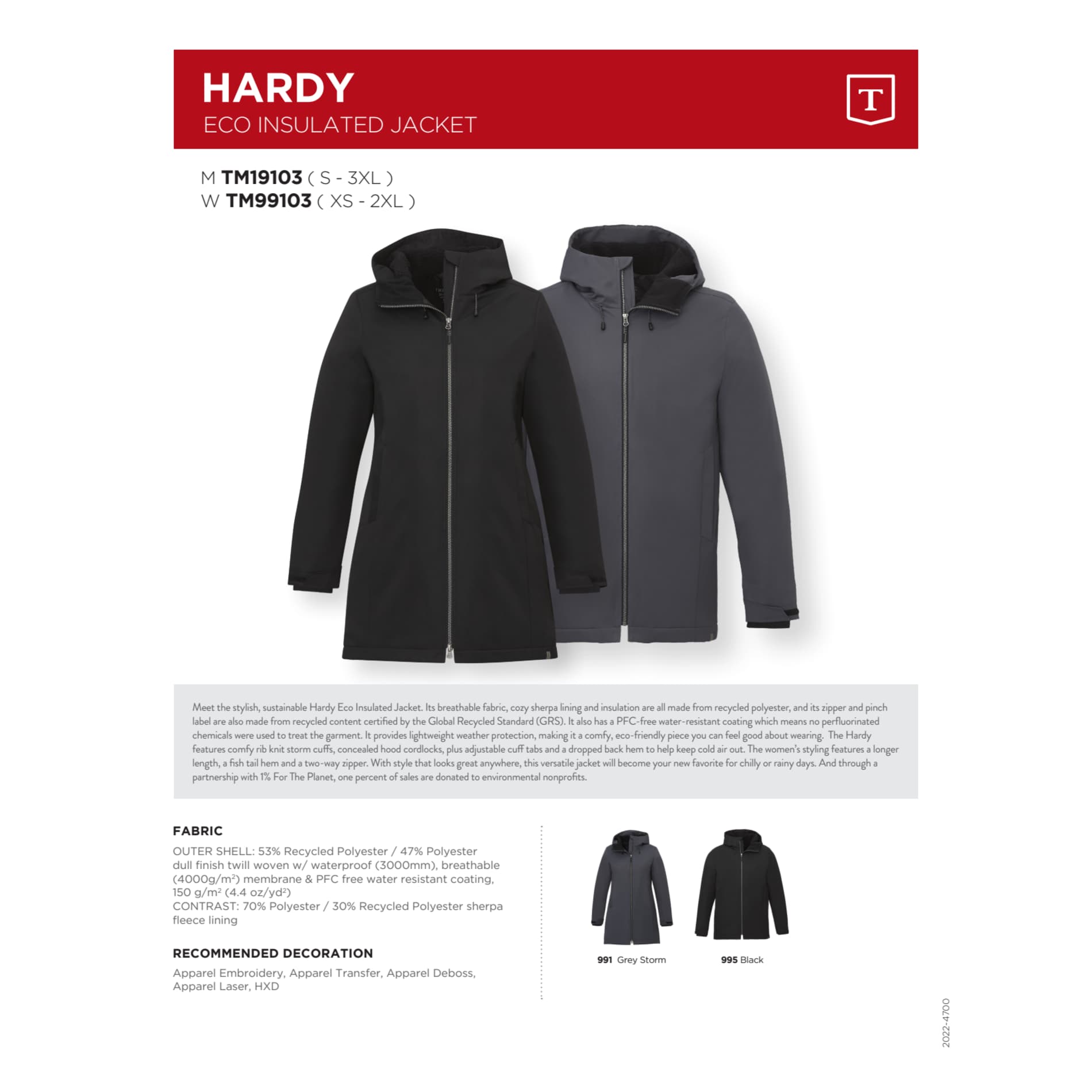 HARDY Eco Insulated Jacket - Men's 115