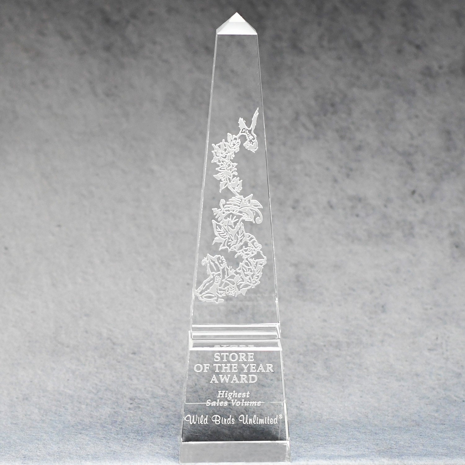 Optic Crystal Groove Obelisk 5