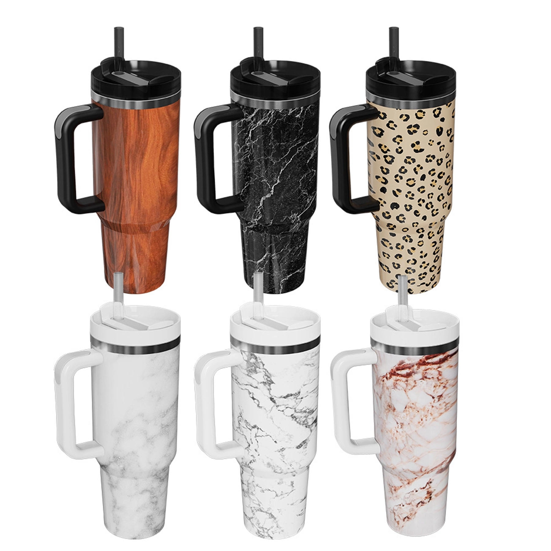 40 Oz. Stainless Steel Tumbler with Handle & Straw 18
