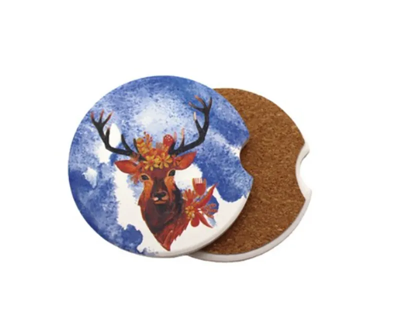 Absorbent Car Cup Holder Coasters 6