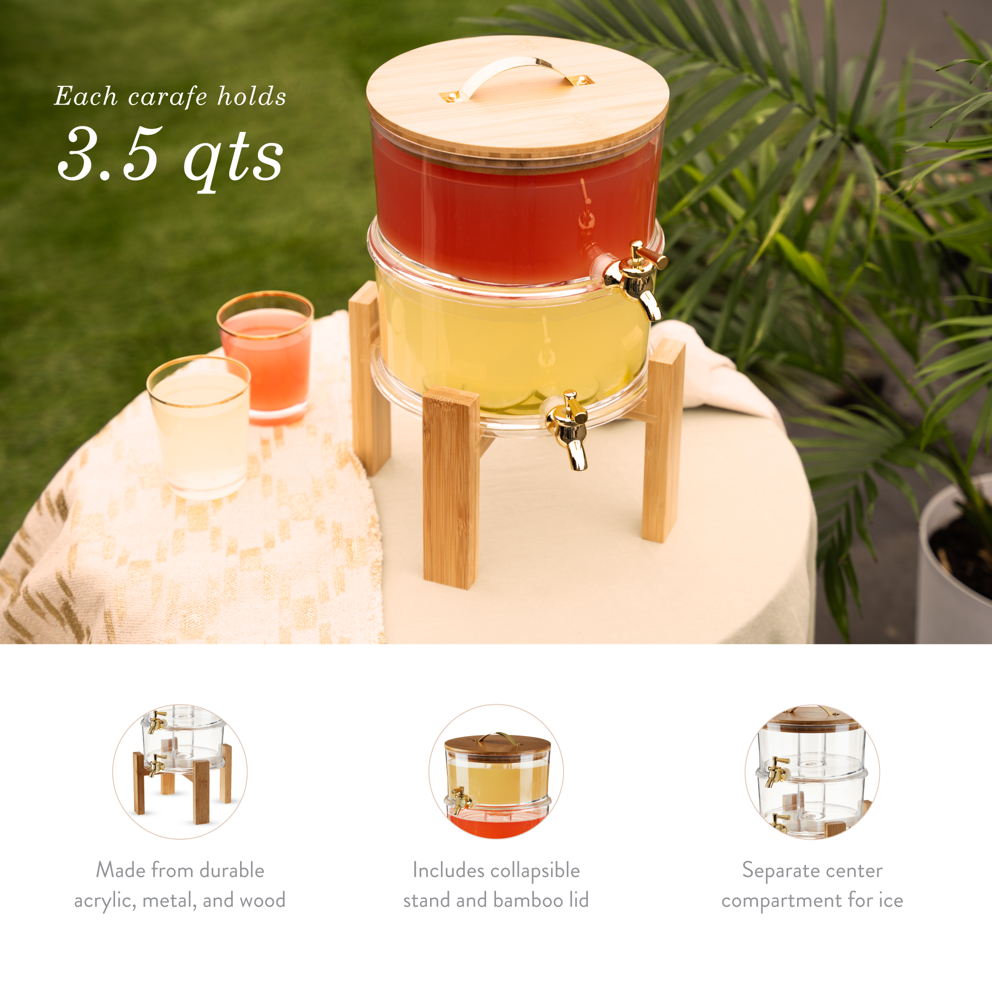 Twine Living® Outdoor Double Drink Dispenser 6