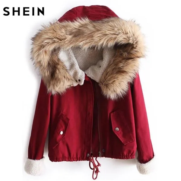 Autumn/Winter Parka with Faux Fur Hood 5