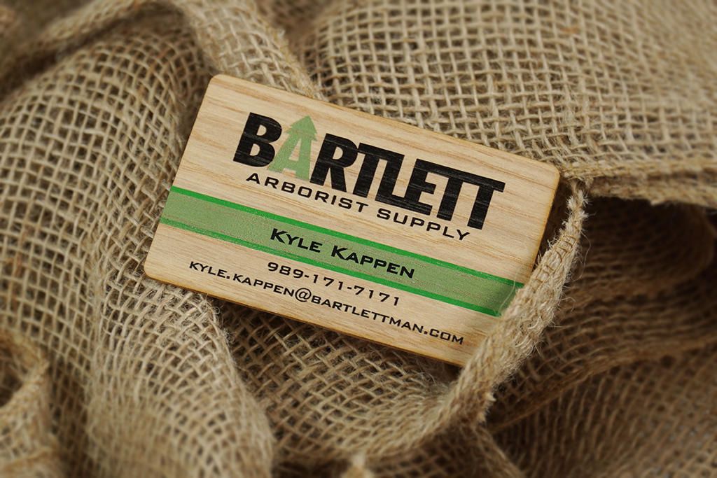 White Oak Wood Business Cards 10