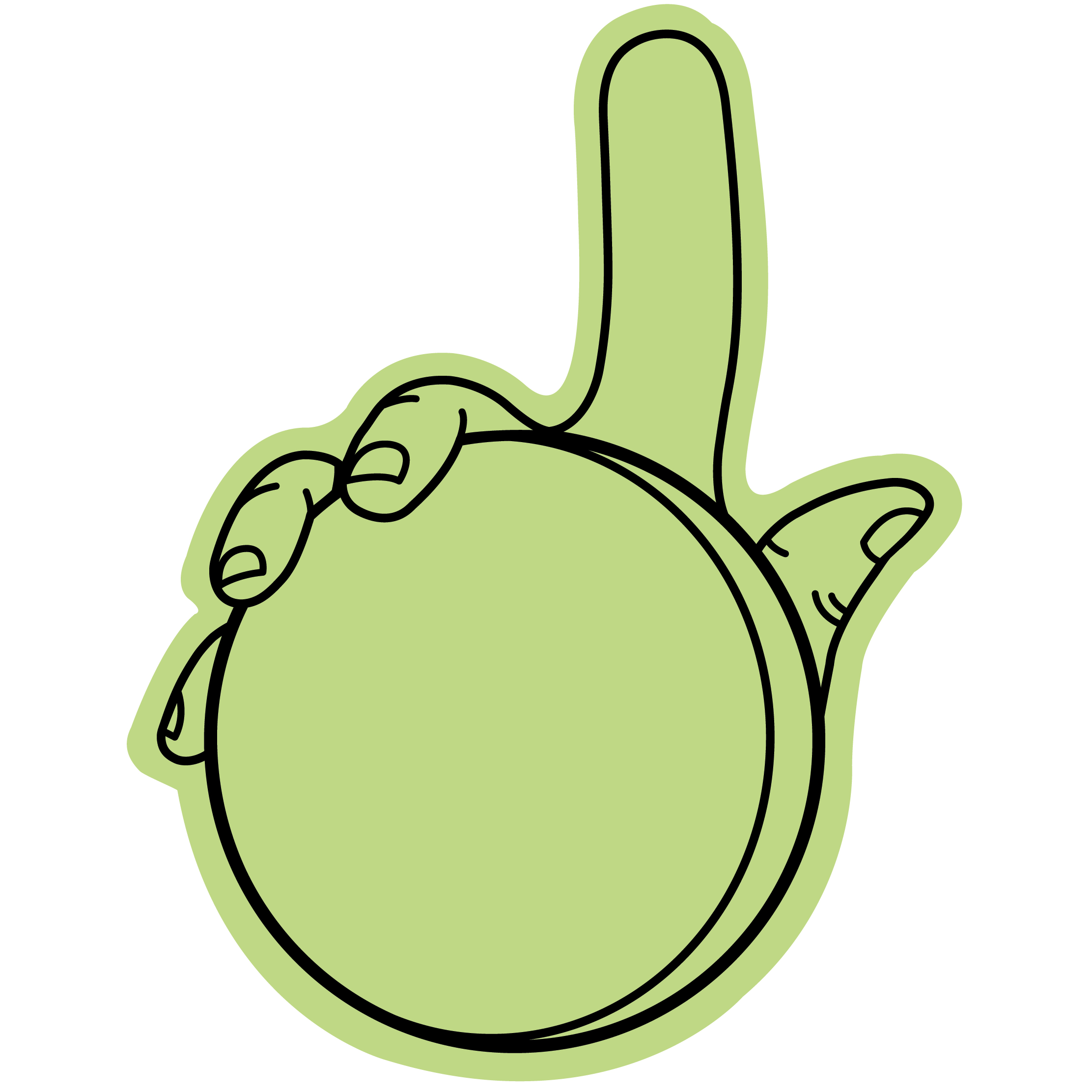 Foam Hockey Puck Hand 17