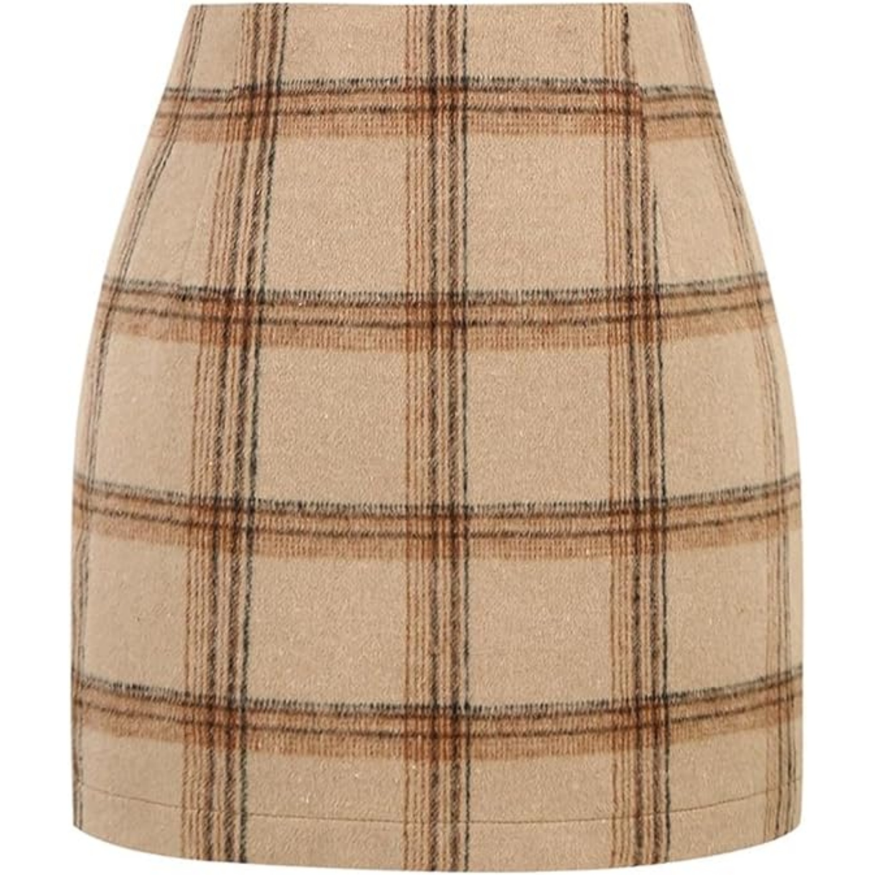 Womens Wool Plaid Mini Skirt 27