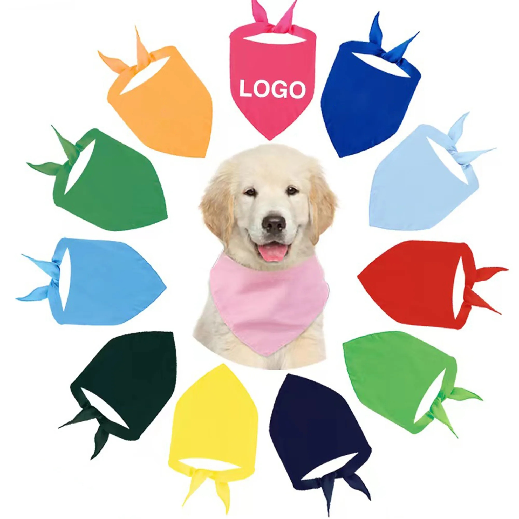 MOQ 20PCS Custom Polyester Full Color Pet Bandana 5