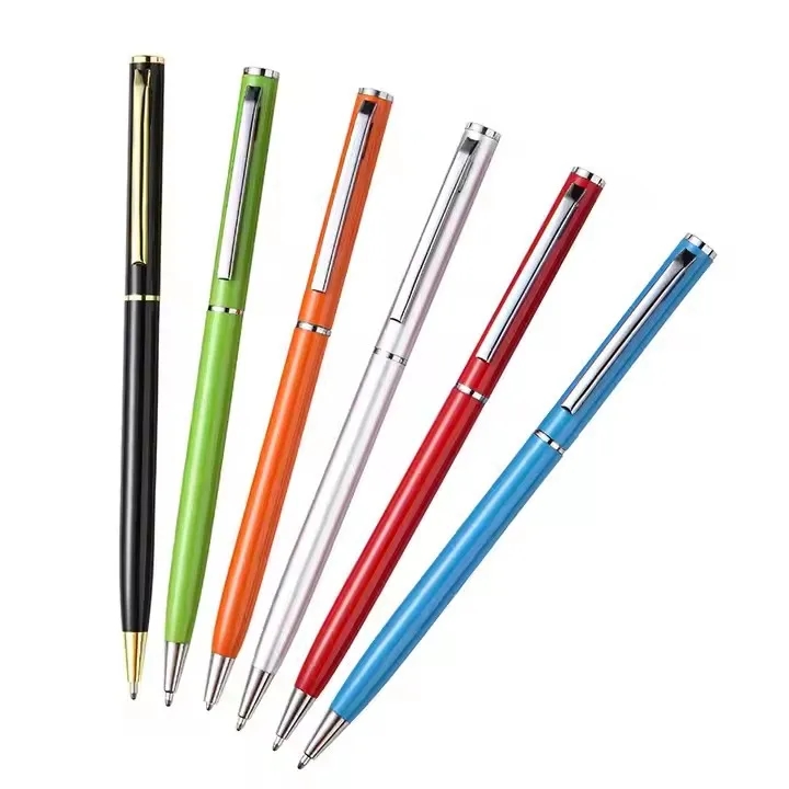 Metal slim ballpoint pen 3