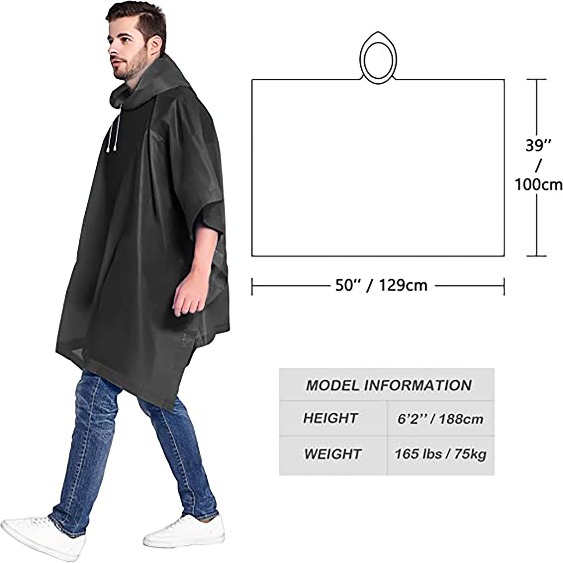 Reusable EVA Raincoat for Adult 2