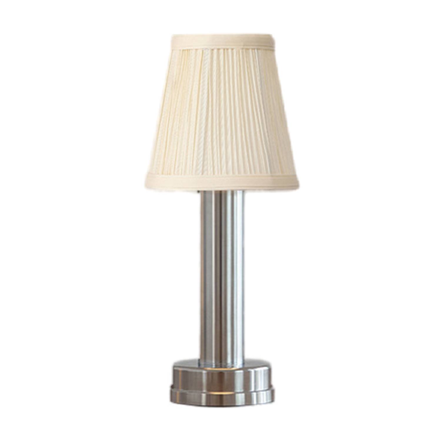 Metal Table Lamp Fabric Shade Rechargeable Ambiance 3