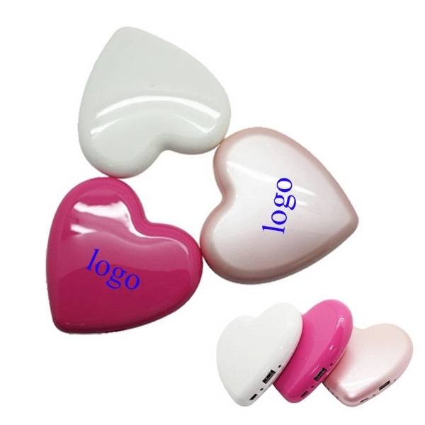 Portable Heart Shape Power Bank Charger 4000 mAh 1