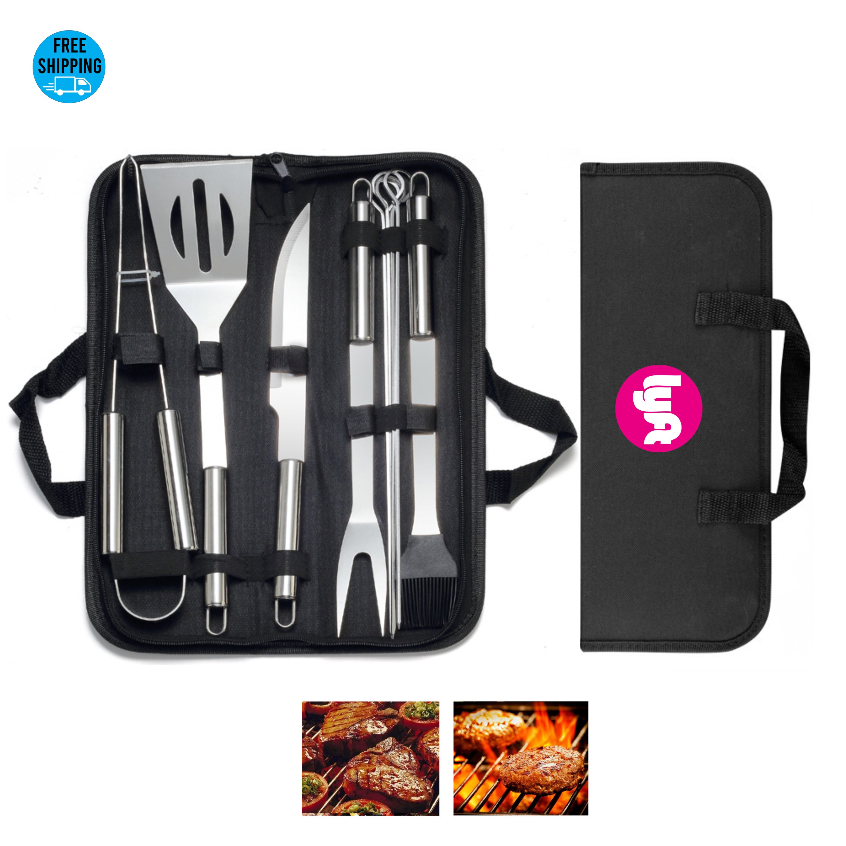 9pcs BBQ Grill Tool Set - OCEAN 1