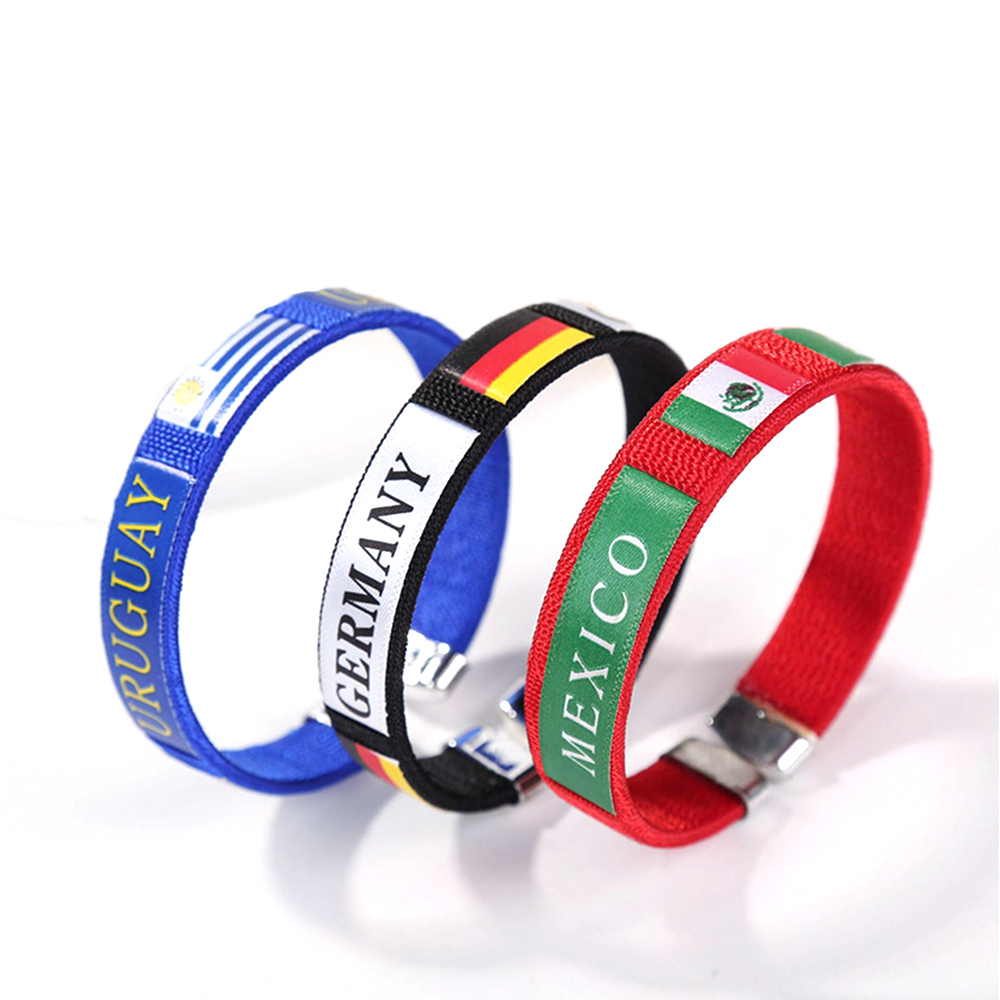 Qatar World Cup National Flag Woven Wristband 6