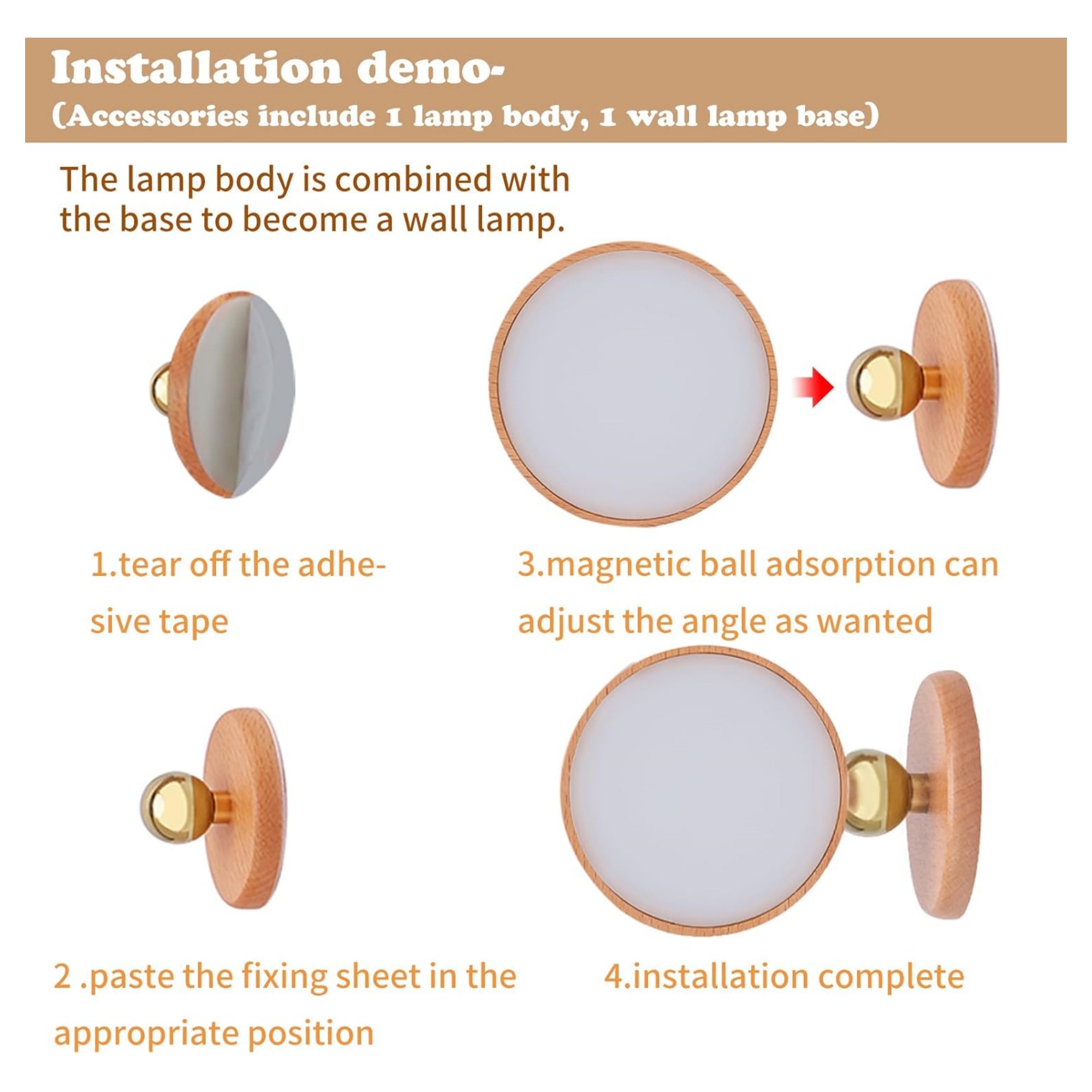 Wooden Led Wall Sconce 6