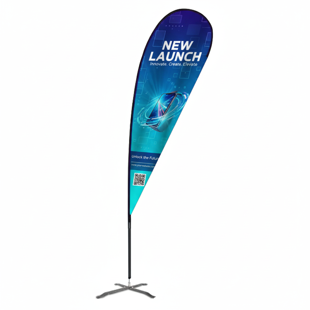 Flex Blade® LX Teardrop Banner with Pole, Single-Sided - 15' Event Flag 6