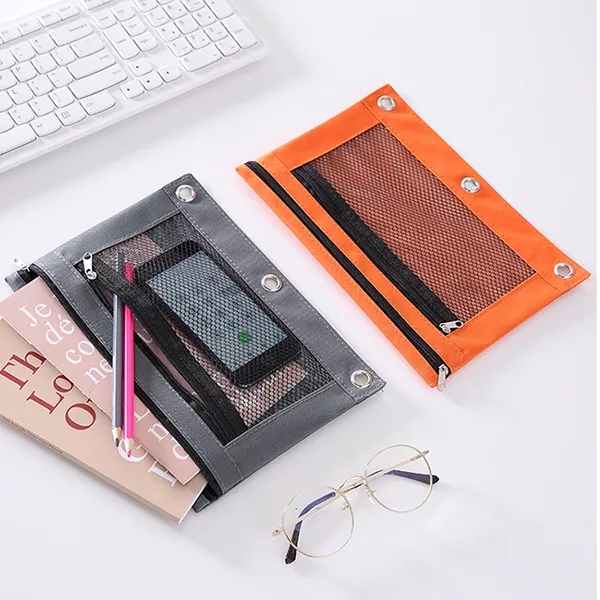 3-Ring Binder Pencil Pouch With Zipper 1