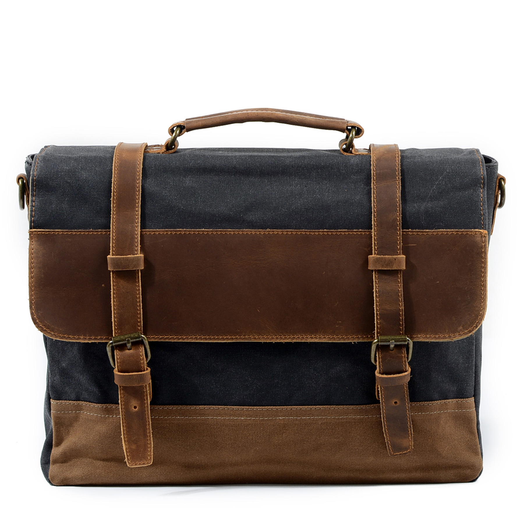 Canvas Waterproof Leather Messenger Bag 3