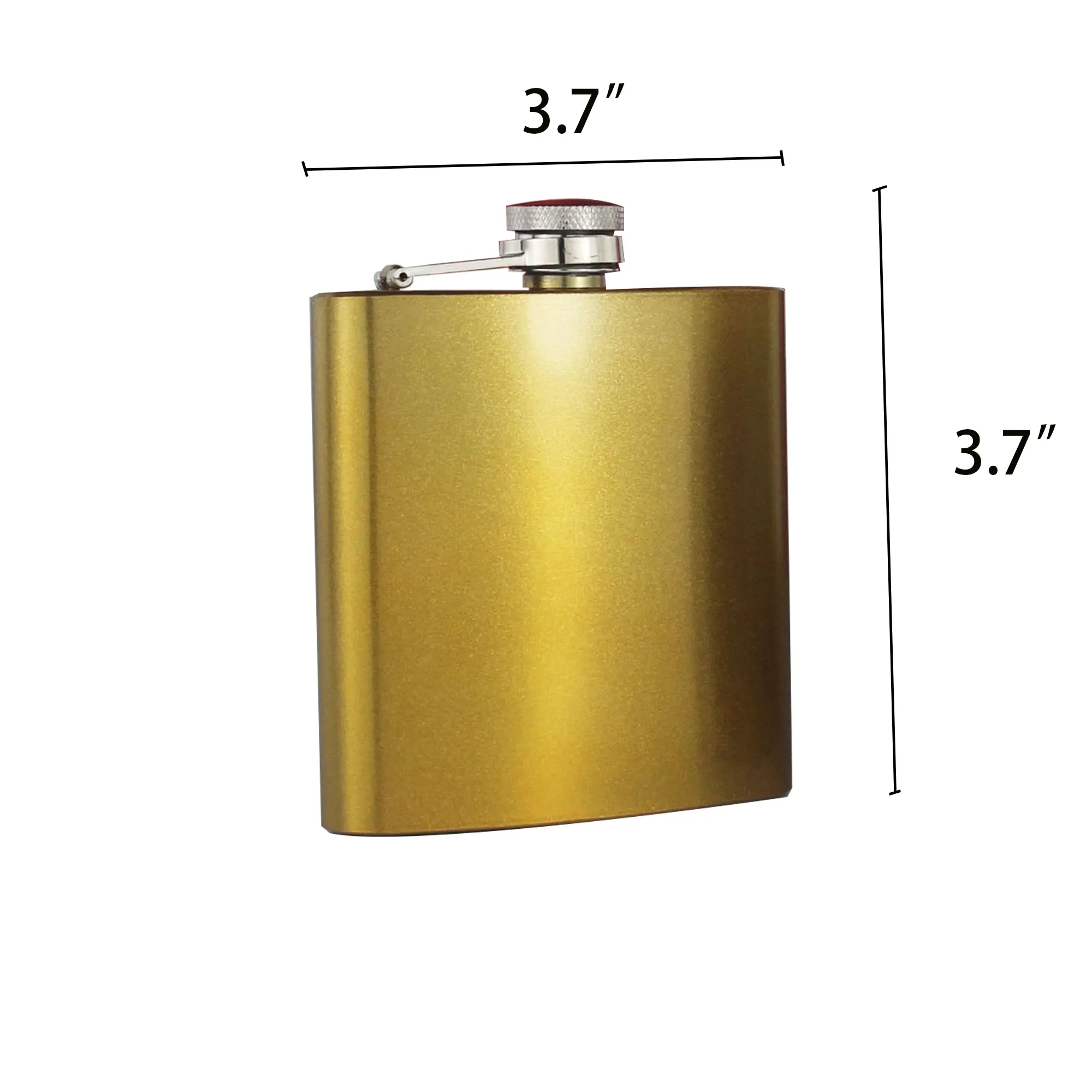 6OZ Portable Outdoor Stainless Steel Shiny Hip Flask 2