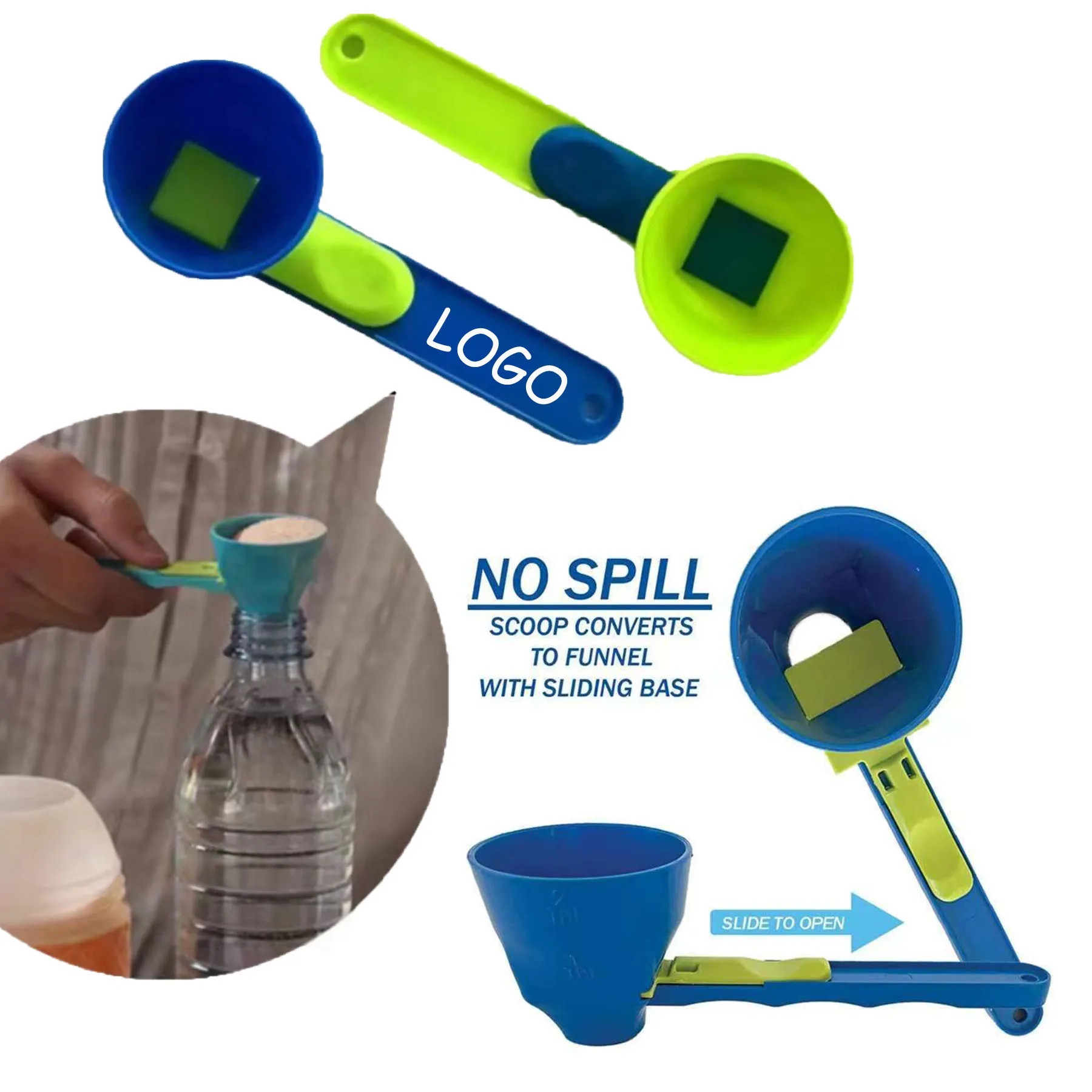 Sliding funnel for powder 7
