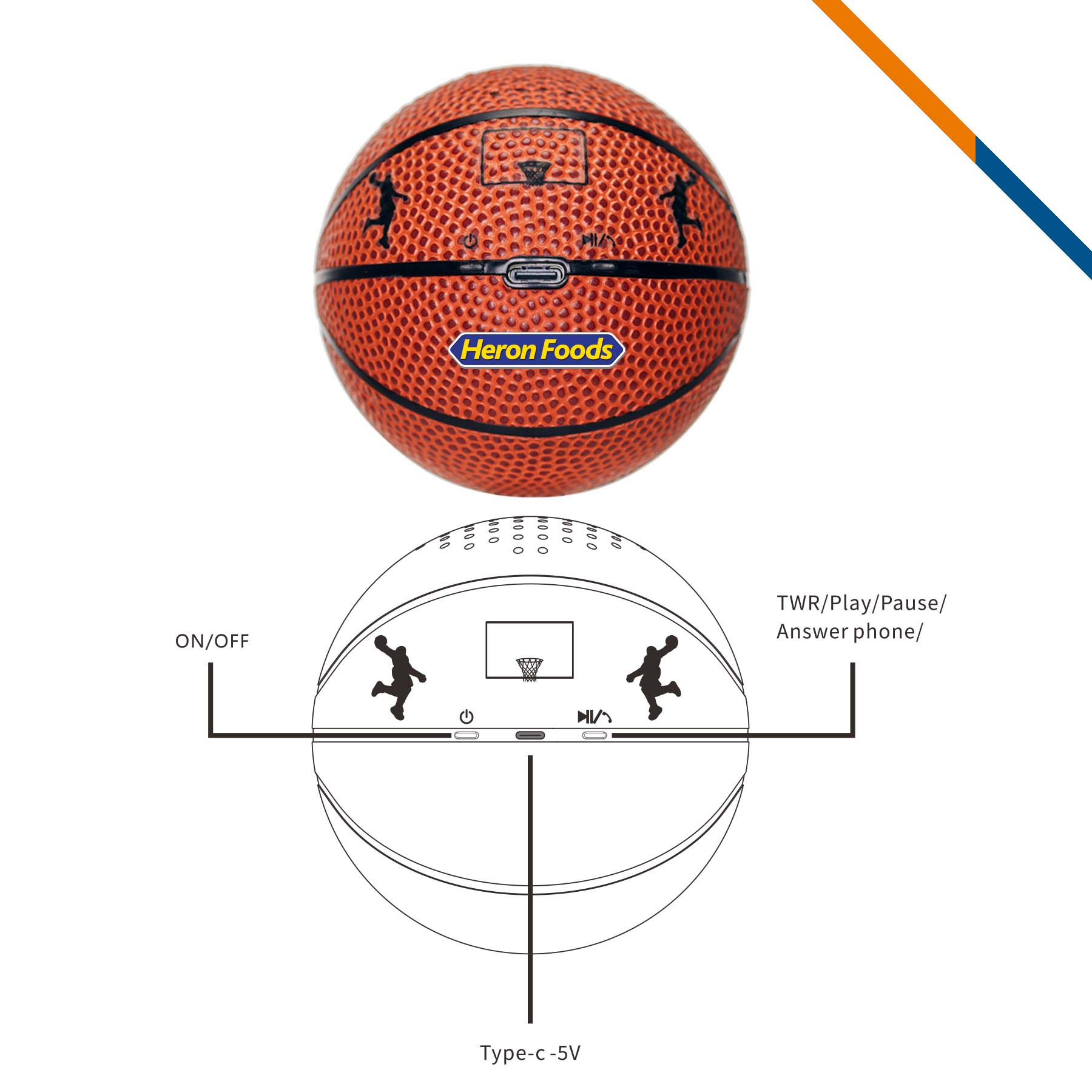 Kloaw Basketball Bluetooth Speaker 3