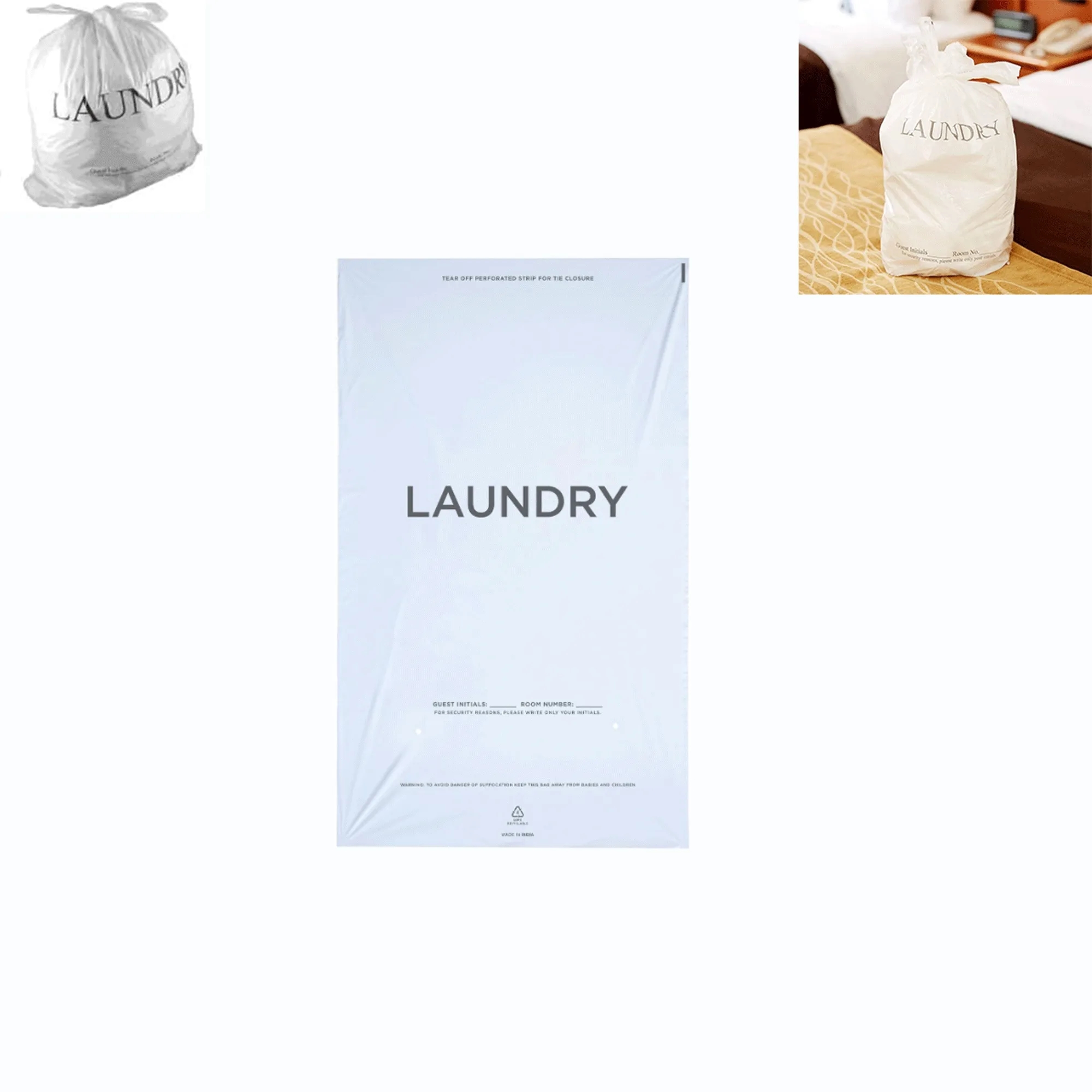 Hotel Drawstring Laundry Bag 15.7" X 18.1''