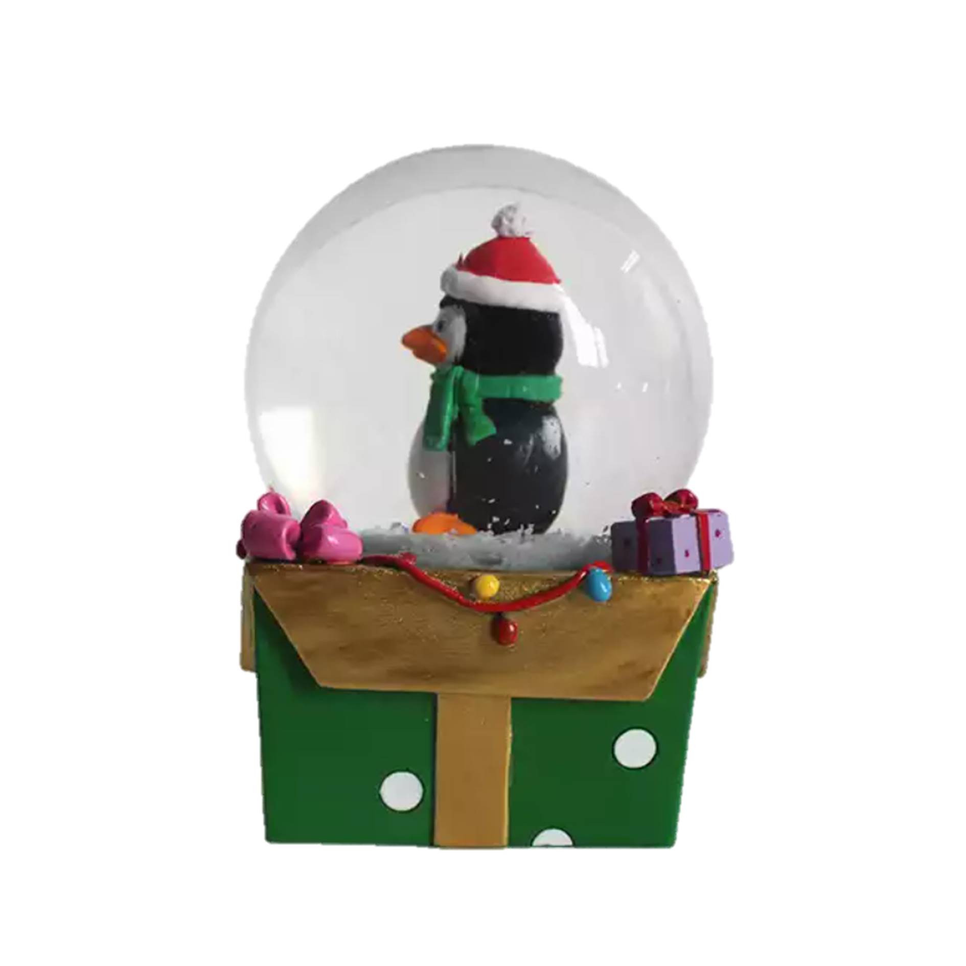 Custom Christmas Penguin Snow Globe 2