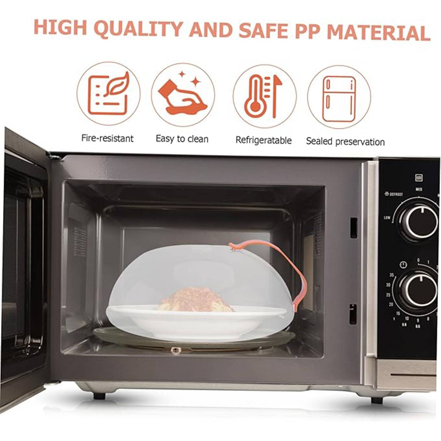 Microwave heated lid oil cover 5