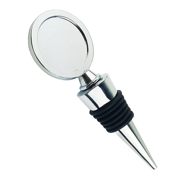 Round Epoxy Silver Wine Bottle Stopper 8