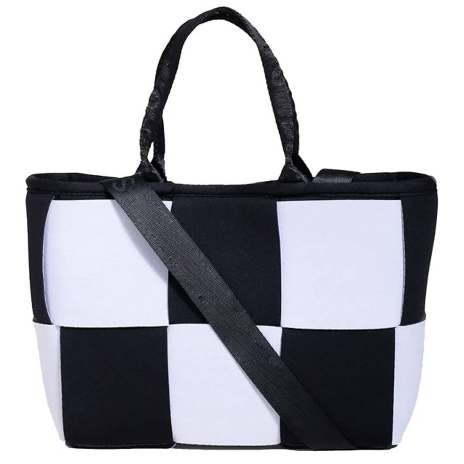 Neoprene Patchwork Design Crossbody Tote Bag for Daily Use 3