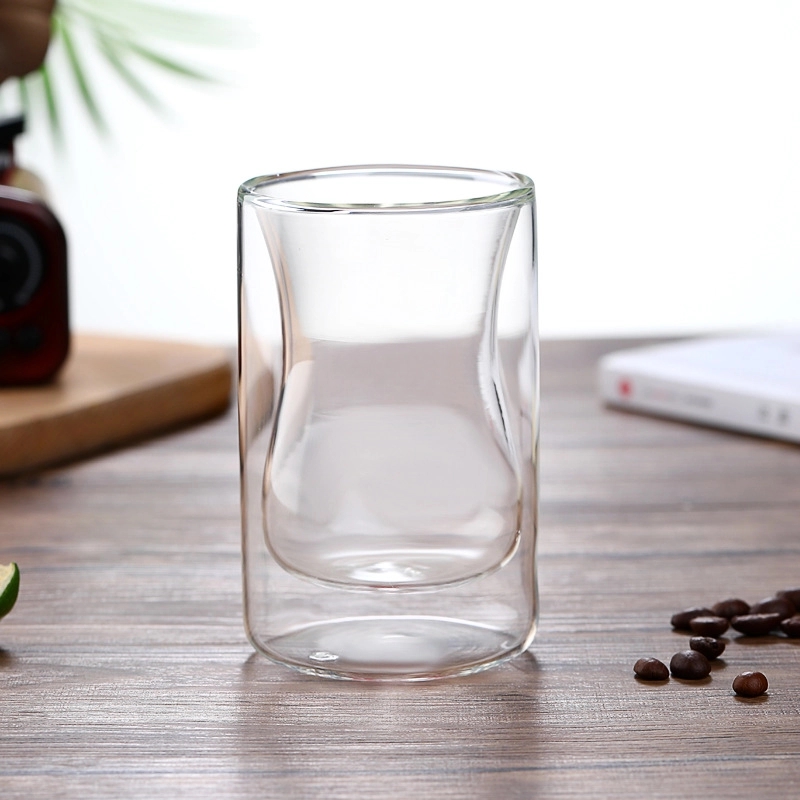 Custom 10 oz Double Wall Glass Coffee Mugs 5