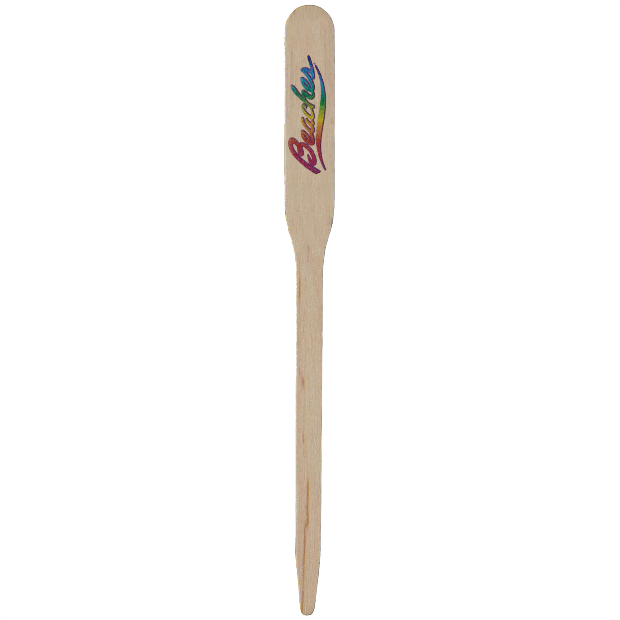 Wood Food Pick 4.500" Paddle Digital Print 3