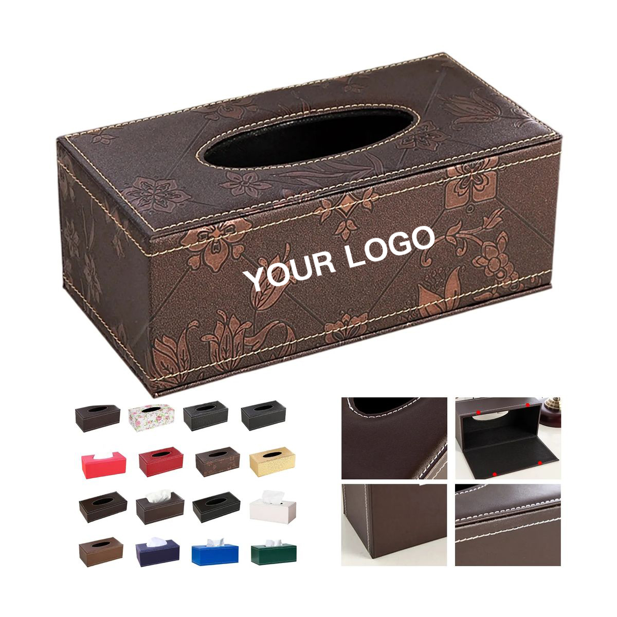 PU Leather Tissue Box for Home or Office 2