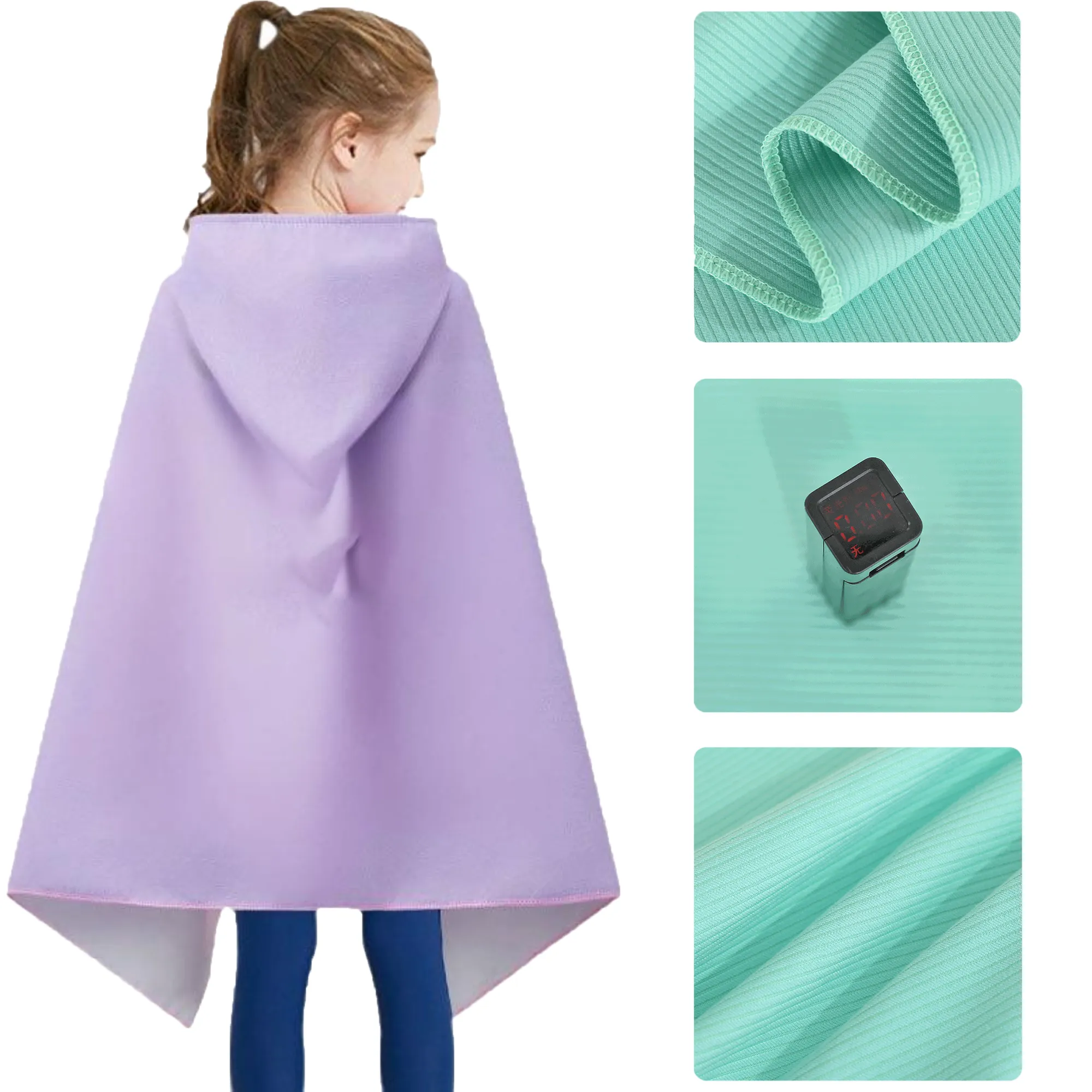 Kids' Hooded Beach Poncho Towel 2
