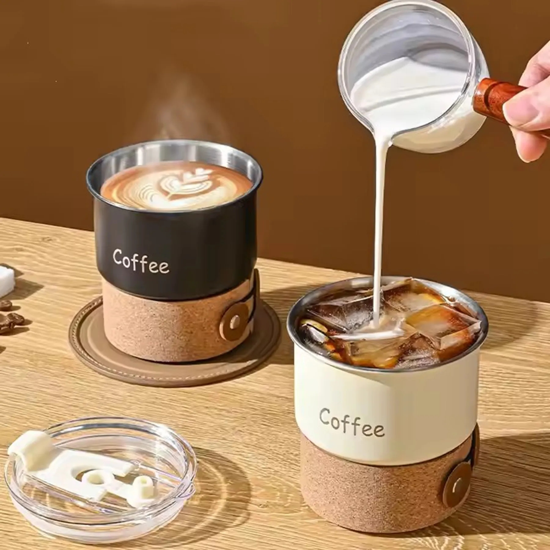 14 Oz. Stainless Steel Coffee Camping Mug with Sleeve 8