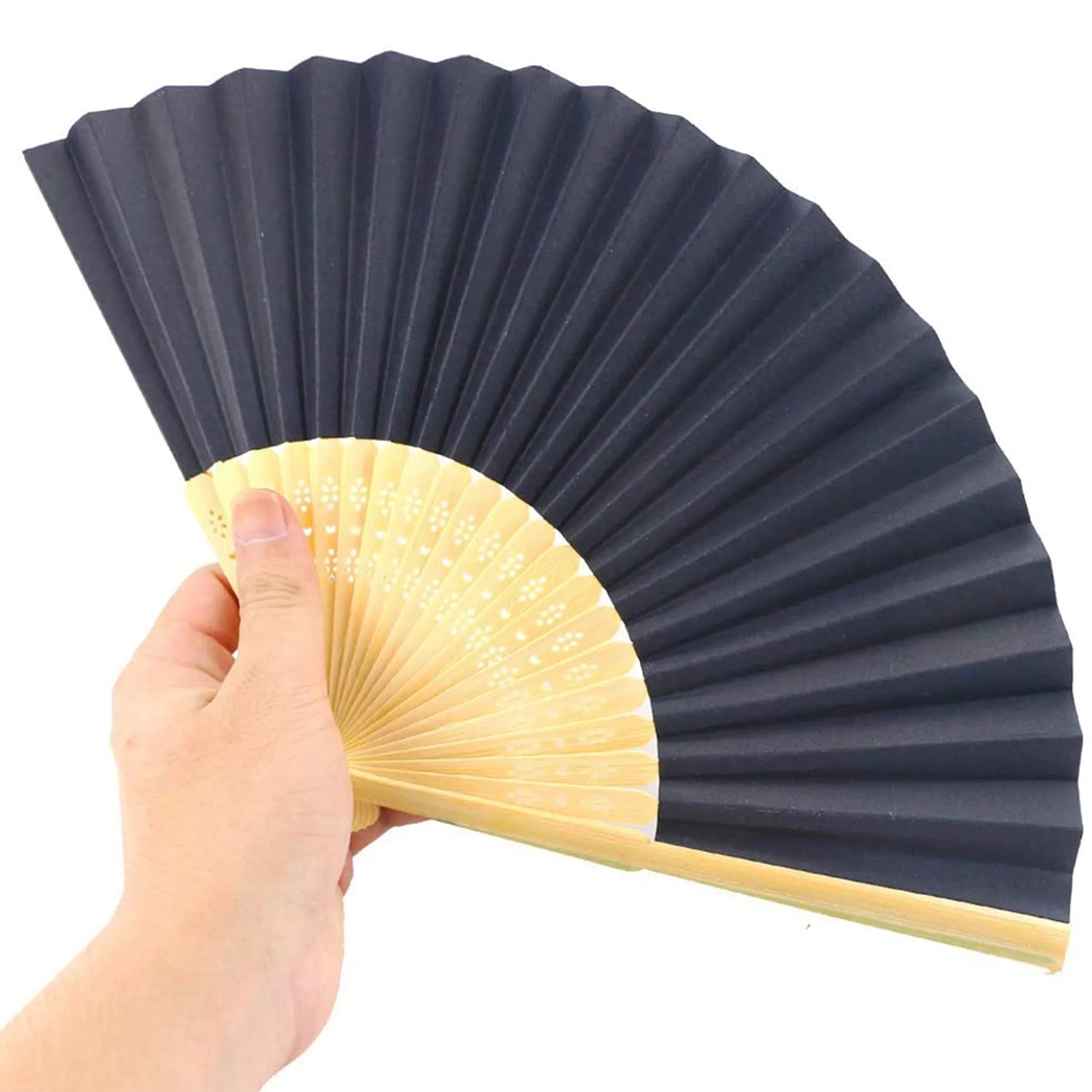 Bamboo Handheld Folding Paper Fan 5