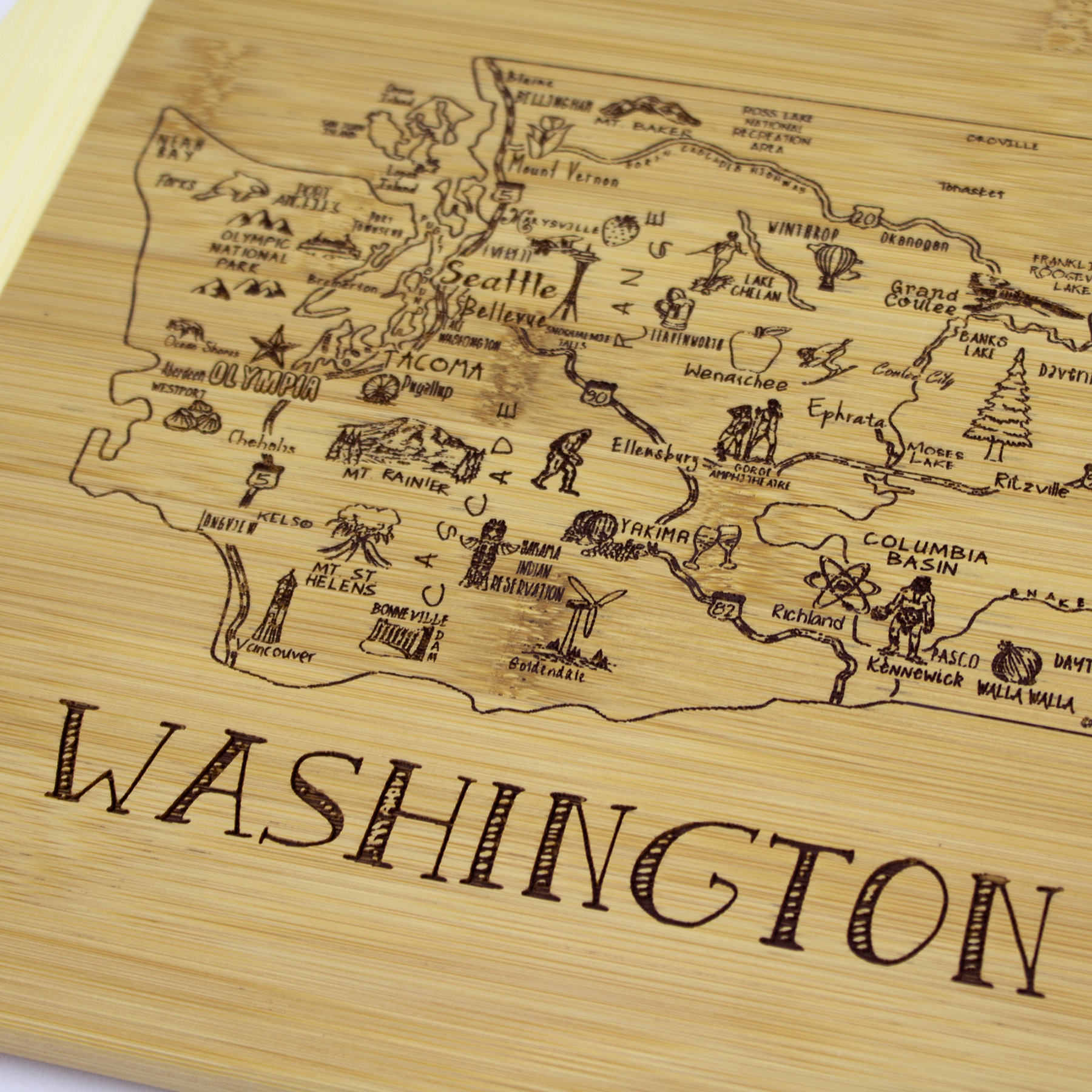 A Slice of Life Washington Cutting and Serving Board 5