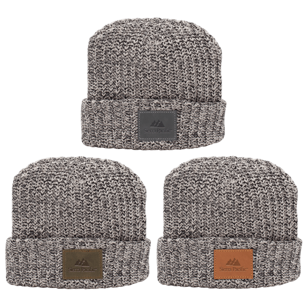 Milliner Cuffed Knit Beanie with Leather Patch 9