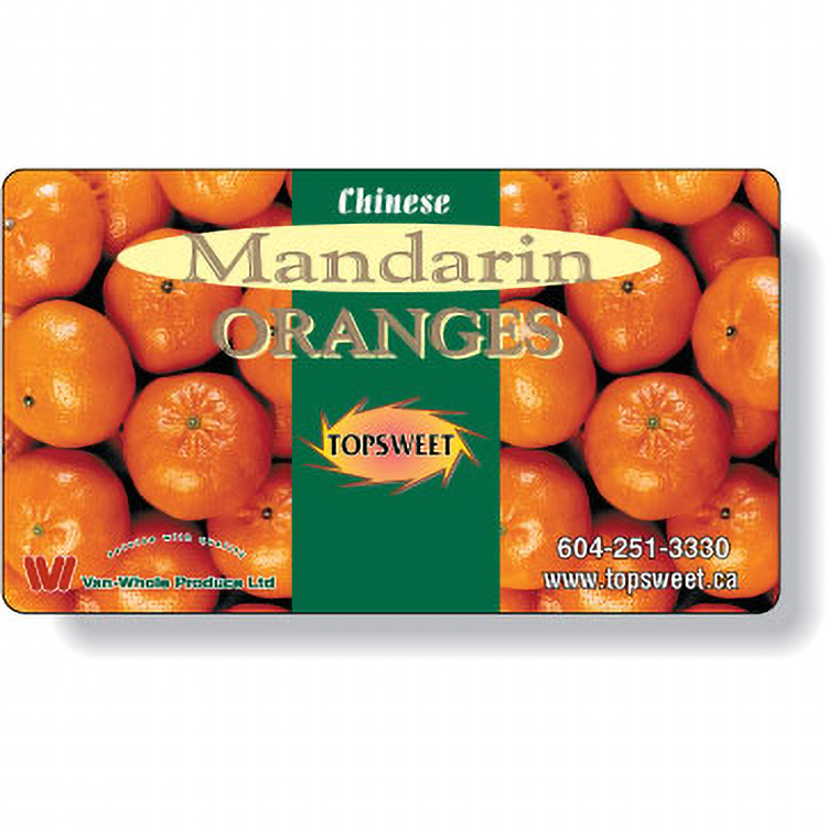 White Gloss 4 Colour Process Paper Roll Label Stock Rectangle (2"x3.5")