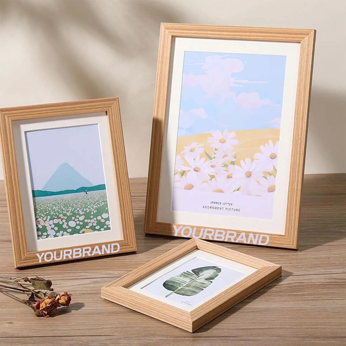 4x6 Multicolor Wood and High Definition Glass Picture Frame 3