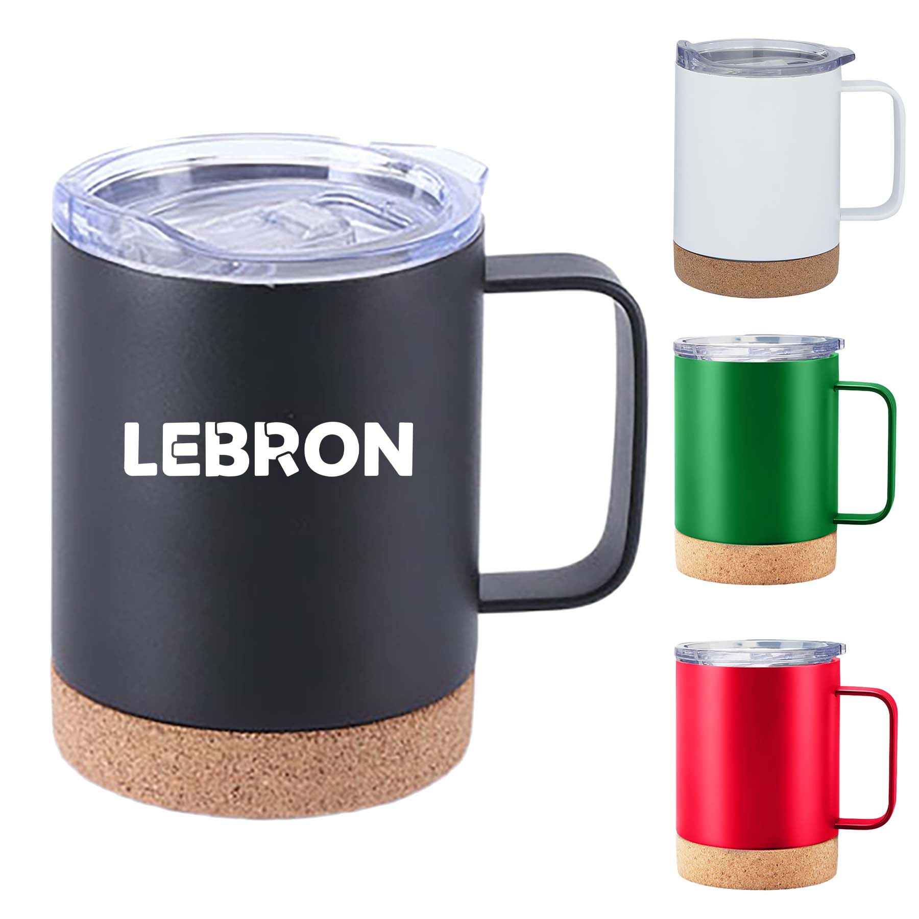 12oz Wooden Bottom Tumbler With Handle