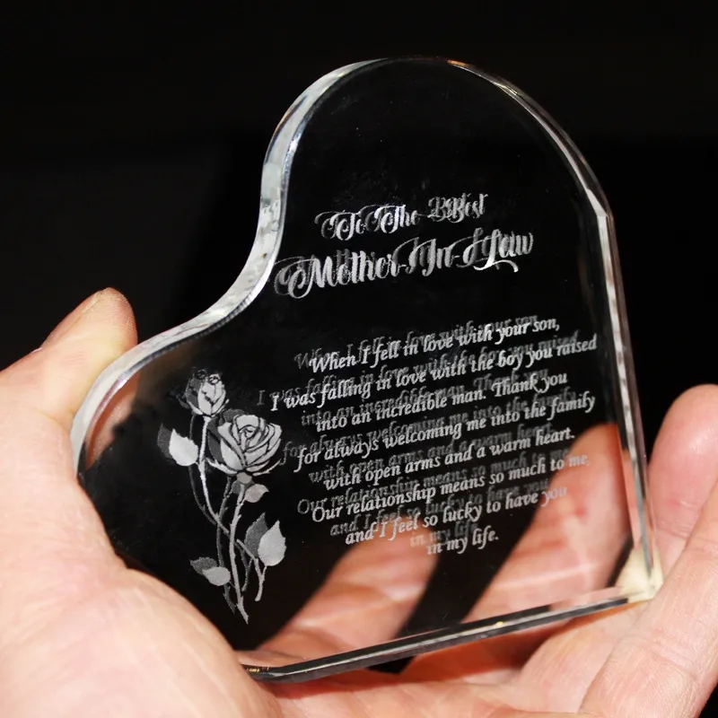 Engraved Crystal Heart Keepsake 3