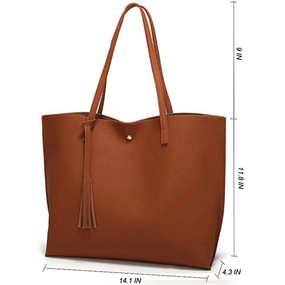 Soft Faux Leather Tote Shoulder Bag 14