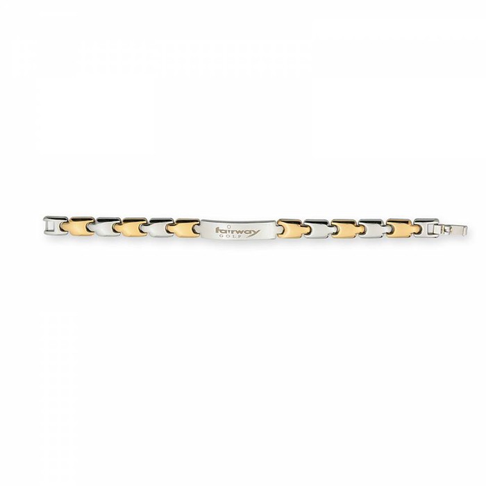 Magnetic Bracelet (Alternating Silver & Gold Links) 1
