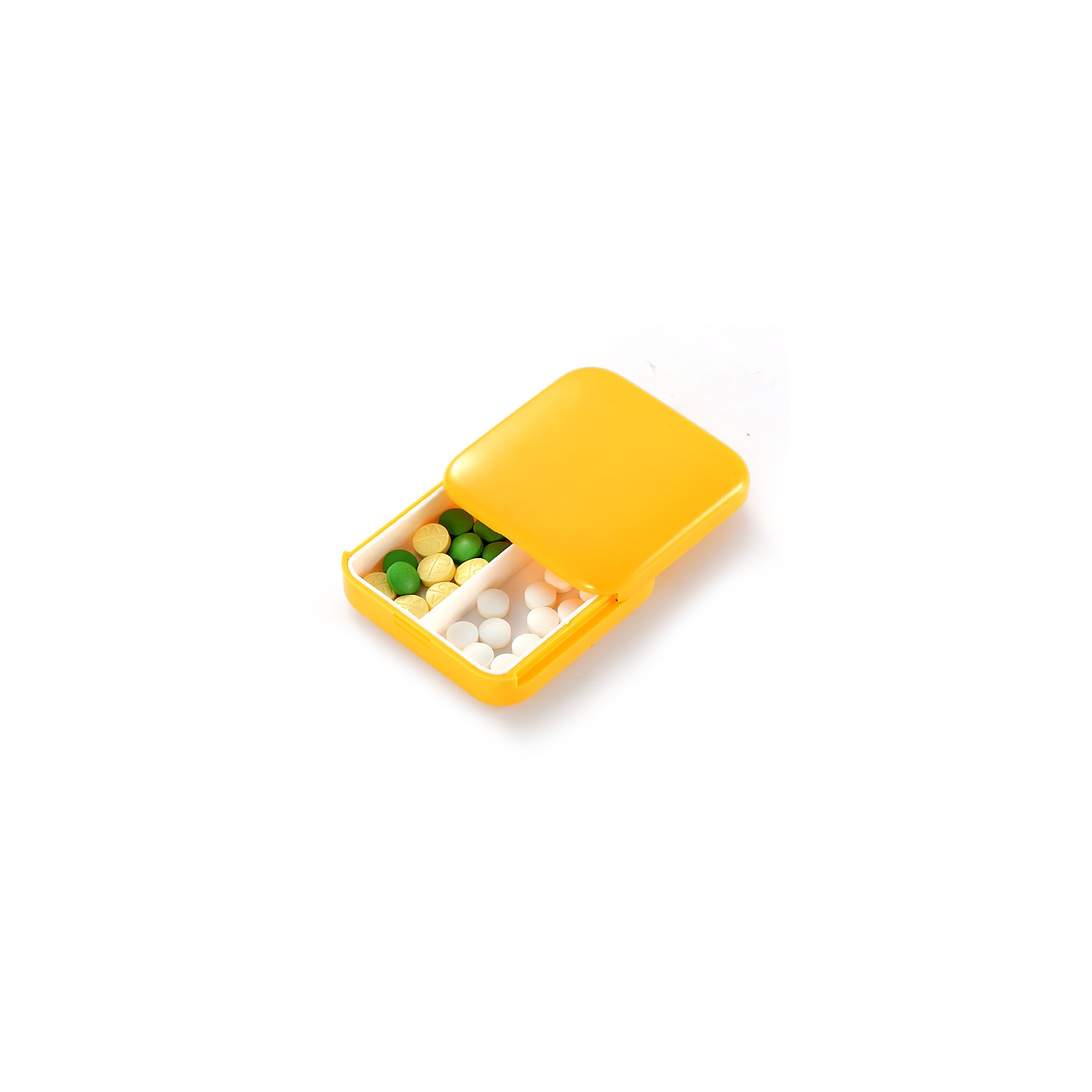 Travel Daily Pill Organizer 2 Compartments Pill Container 13