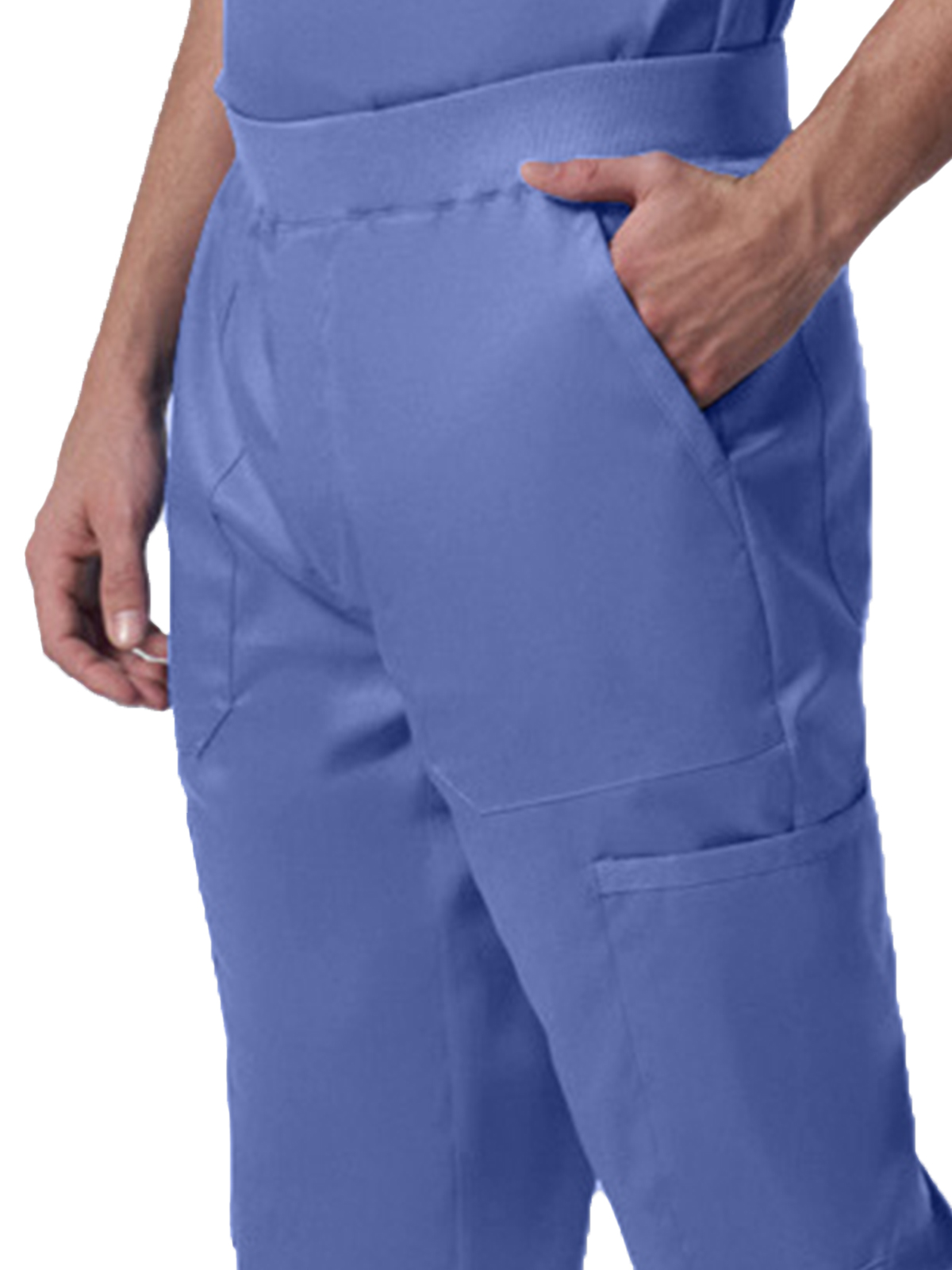 Landau - ProFlex - Men's Seven-Pocket Mid-Rise Rib-Knit Elastic Waist Jogger Pant 12