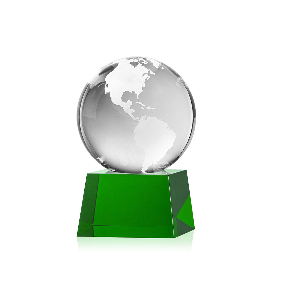 Globe Award on Robson Base - Green 12